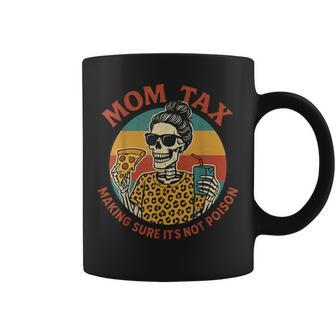 Mom Tax Skeleton Pizza Retro Coffee Mug - Thegiftio UK