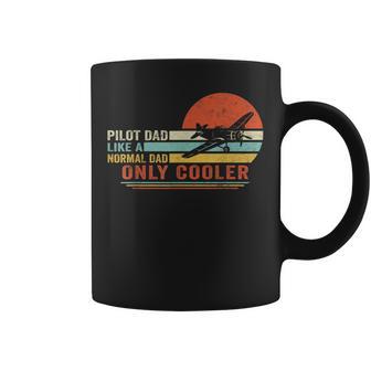 Pilot Dad Airplane Aviation Aircraft Father's Day Men Coffee Mug | Seseable UK