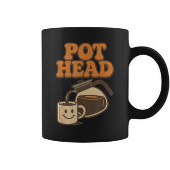 Pot Head Retro Coffee Lover Caffeine Humor Java Coffee Mug - Thegiftio UK