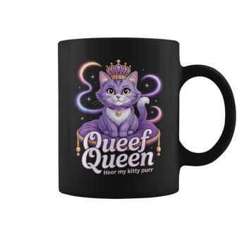 Purple Queen Cat Dirty Joke Kitty Purr Rude Cat Meme Coffee Mug - Thegiftio UK