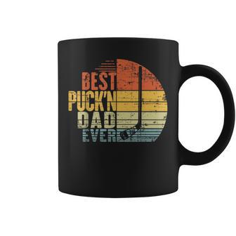 Retro Hockey Dad Best Puck'n Dad Ever Father's Day Coffee Mug - Thegiftio UK
