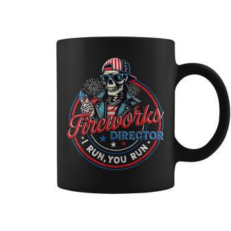 Skeleton Fireworks Director I Run You Run 4Th Of July Coffee Mug | Seseable UK