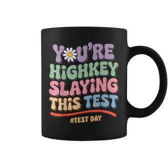 Test Day You're Highkey Slaying This Test Day Teacher Coffee Mug - Thegiftio UK
