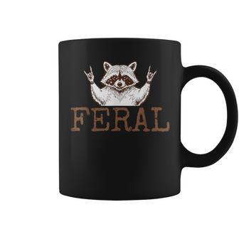 Unhinged And Feral Raccoon Cute Feral Girl Racoon Coffee Mug - Thegiftio UK