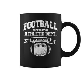 Fußballeigentum In Cleveland Der Athletic Dept Retro-Grunge Tassen - Seseable