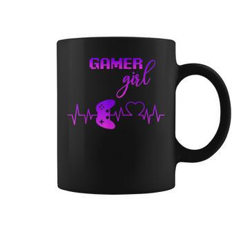 Gamer Girl Gaming Herzschlagideojuegos Chica Regalo Taza de café - Regaloses
