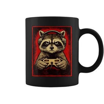 Gamer Raccoon Graphic Gaming Animal Grincheux Raton Laveur Tasse - Cadeauxyz