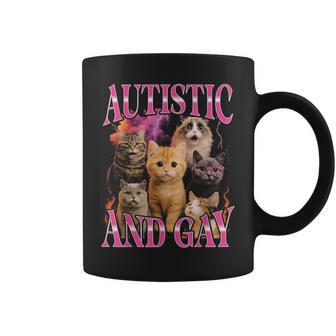 Gato Bootleg Divertido Autista Y Gay Taza de café - Regaloses