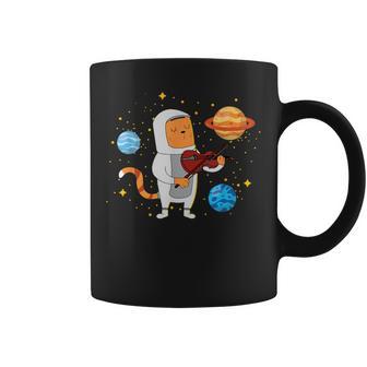 Gato Espacio Que Toca Eliolín Taza de café - Regaloses
