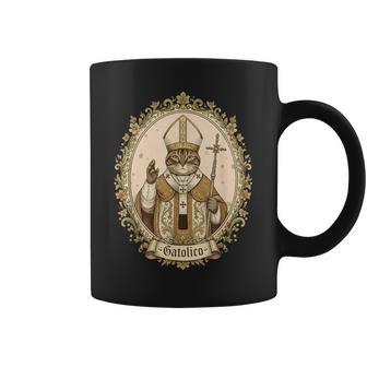 Gatolico Catholic Cat Papa Religioso Christian Kitty Meme Tazze - Novitaregali