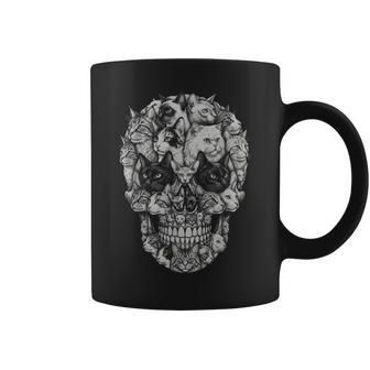 Gatos Calavera Taza de café - Regaloses