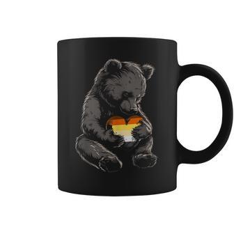 Gay Bear Pride Lgbtq Gay Pride Bear Flag Gay Flag Heart Coffee Mug - Monsterry