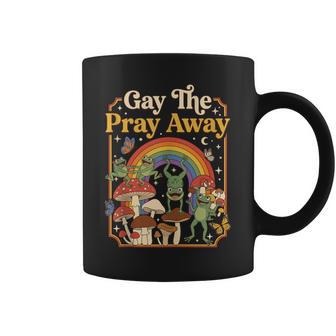 Gay The Pray Away Pride Lgbtq Frog Rainbow Coffee Mug - Thegiftio UK