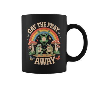 Gay The Pray Away Rainbow Meme Frogs Lgbt Pride Lgbtq Coffee Mug - Thegiftio UK