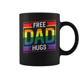 Gay Pride Month Free Dad Hugs Lgbtq Ally Rainbow Women Coffee Mug - Thegiftio UK