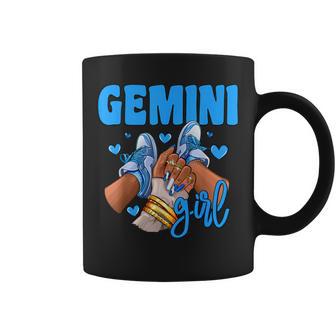 Gemini Girl Sneakers Astrology Zodiac Sign Black Women Coffee Mug - Thegiftio UK