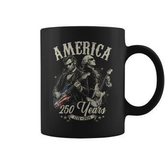 George Washington Lincoln Playing Guitar Abe Lincoln 250Th Coffee Mug | Mazezy
