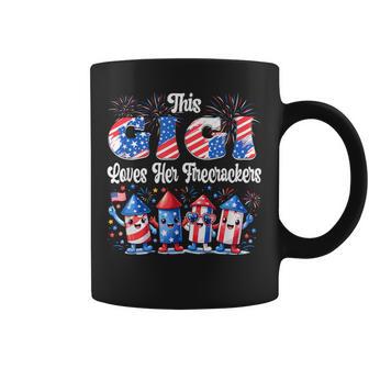 Gigi Loves Her Firecrackers 4Th Of July Us Flag Fireworks Coffee Mug - Thegiftio UK