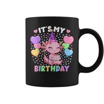 Girls Axolotl Birthday It's My Birthday Axolotl Coffee Mug - Thegiftio UK