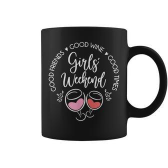 Girls Weekend Trip Vacation Matching Good Friends Wine Time Coffee Mug - Thegiftio