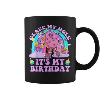 Glaze My Hole It's My Birthday Dark Adult Humor Donut Coffee Mug - Thegiftio UK