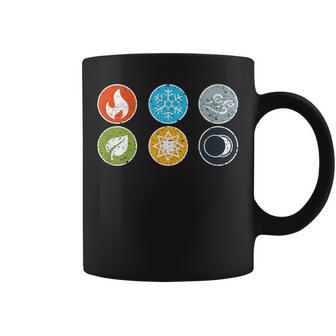 Gloomhaven Elements シンボル 火 氷 空 地球 ライトダーク コーヒーマグ - Kawaiitshirt