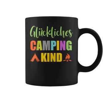 Glückliches Camping Kind Camper Caravan Zelt Kinder Camping Tassen - Seseable