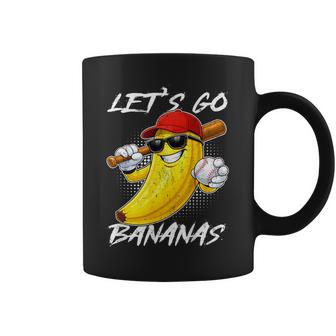 Lets Go Bananas Cute Banana Baseball Sports Boys Kids Coffee Mug - Thegiftio UK