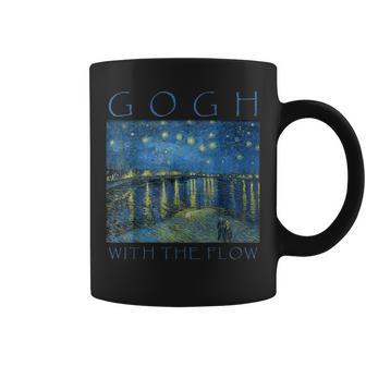 Gogh With The Flow 星月夜 ゴッホの絵画 コーヒーマグ - Kawaiitshirt