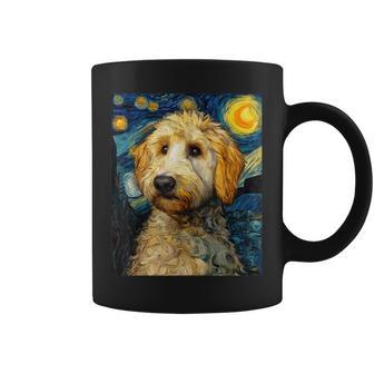 Golden Doodle Goldendoodle Dog Van Gogh Starry Night Graphic Coffee Mug - Thegiftio UK