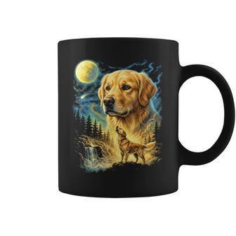 Golden Retriever Howling To The Moon Meme 90'S Dog Coffee Mug - Thegiftio UK