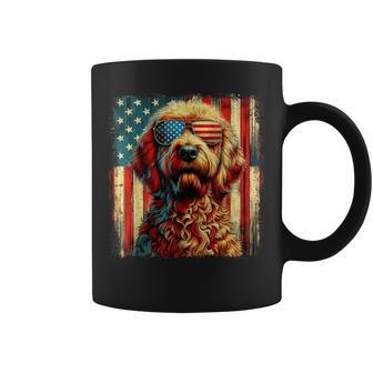 Goldendoodle 4Th Of July Usa Patriotic Dog Golden Doodle Coffee Mug - Thegiftio UK