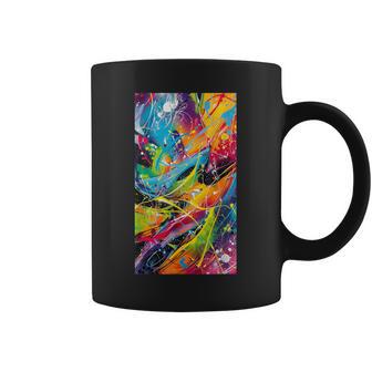 Graffiti Tourbillon Multicolore Éclaboussures Abstrait Tasse - Cadeauxyz