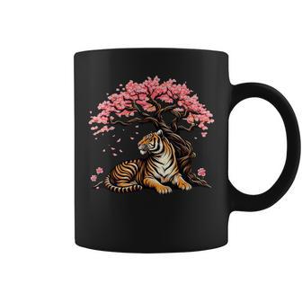 Gráfico Tigre Japonés Cereza En Flor Conakura Taza de café - Regaloses