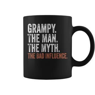 Grampy The Man The Myth The Bad Influence Father's Day Coffee Mug - Thegiftio UK