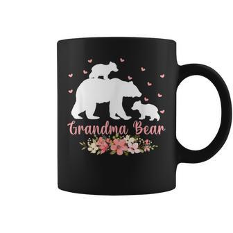 Grandma Bear Matching Family Floral Bear Grandma Coffee Mug | Seseable UK