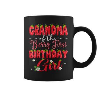 Grandma Of The Berry First Birthday Girl Strawberry Lover Coffee Mug - Thegiftio UK
