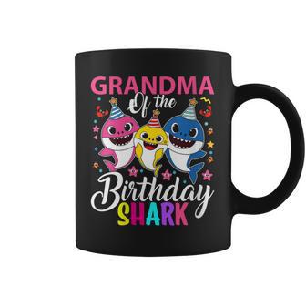Grandma Of The Birthday Shark Family Kids Birthday Coffee Mug - Thegiftio UK