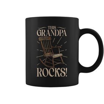 This Grandpa Rocks Humorous Rocking Chair Father's Day Coffee Mug - Thegiftio UK