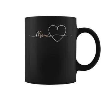 Grandparent Memaw Heart Script Memaw Mother's Day Classic Coffee Mug | Seseable UK