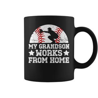 My Grandson Baseball Catcher Grandpa Of A Baseball Catcher Coffee Mug - Thegiftio UK
