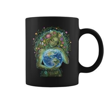 Green Mother Nature Earth Day Earth Mother Planet Nature Coffee Mug - Thegiftio