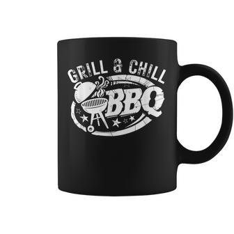 Grill And Chill おもしろbbqバーベキューシェフ 肉料理人 コーヒーマグ - Kawaiitshirt