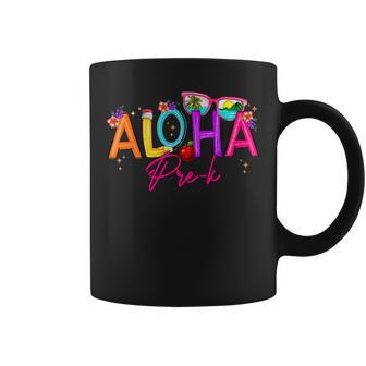 Groovy Aloha Pre-K Teacher Summer Vacation Beach Hawaiian Coffee Mug | Seseable UK