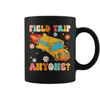 Groovy Field Trip Anyone School Bus Driver Yellow Bus Driver Coffee Mug - Monsterry