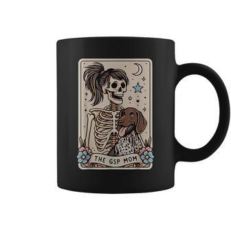 Gsp Mom German Shorthaired Pointer Mom Tarot Card Skeleton Coffee Mug - Monsterry