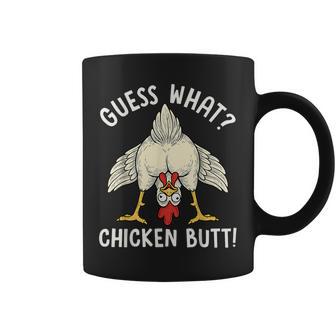 Guess What Chicken Butt Chicken Lover Chicken Meme Coffee Mug - Thegiftio UK