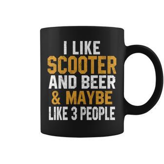 Me Gusta Elcooter Y La Cervezacooteristtunt Rider Manga Larga Taza de café - Regaloses