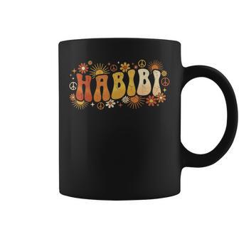 Habibi Retro 70S Typographyintage Flower Hippie Arabic コーヒーマグ - Kawaiitshirt