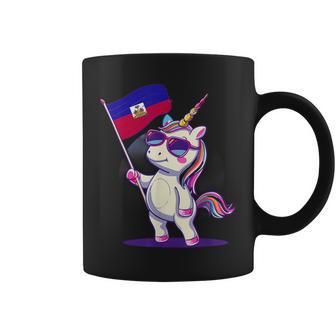 Haiti Haitian Pride Mignonne Licorne Haïtienne Racines Haïtiennes Drapeau Haïtien Tasse - Cadeauxyz
